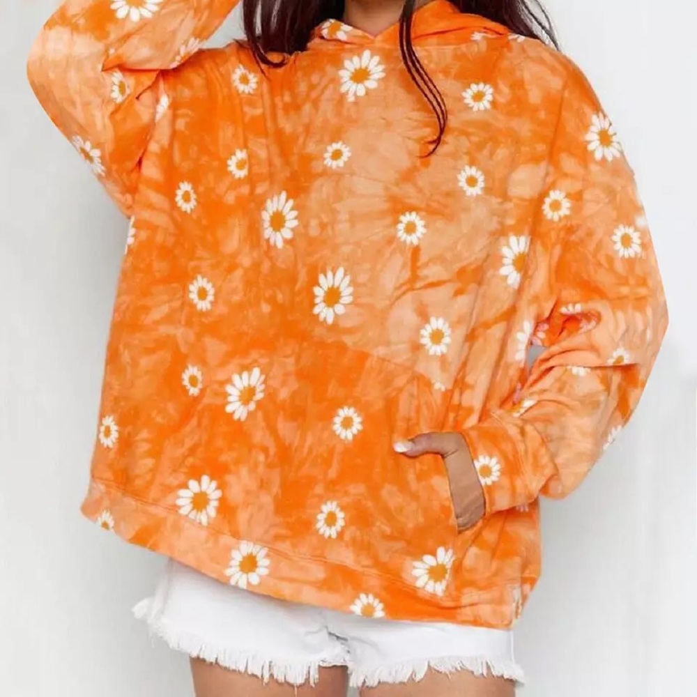 New Spring relaxed fit floral hoodie - Picture 4 of 6